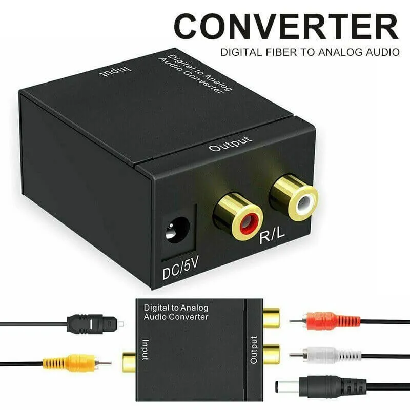 Digital Optical Toslink to RCA Audio Converter