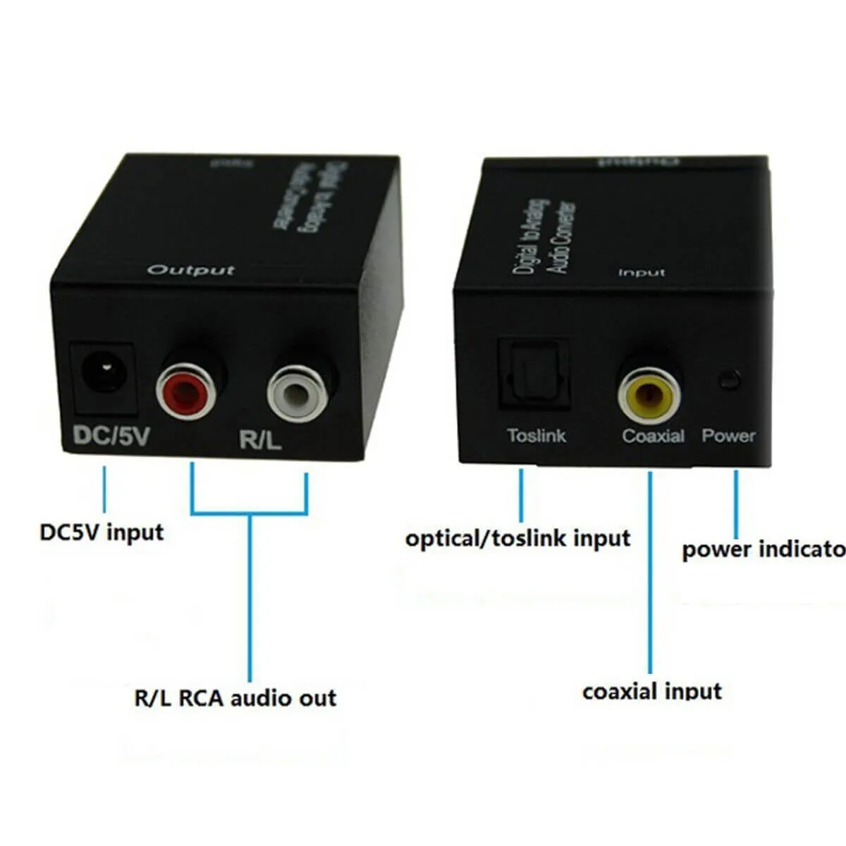 Digital Optical Toslink to RCA Audio Converter