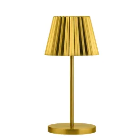 Dominica LED Cordless Lamp 26cm - Brushed Gold - Pack 6