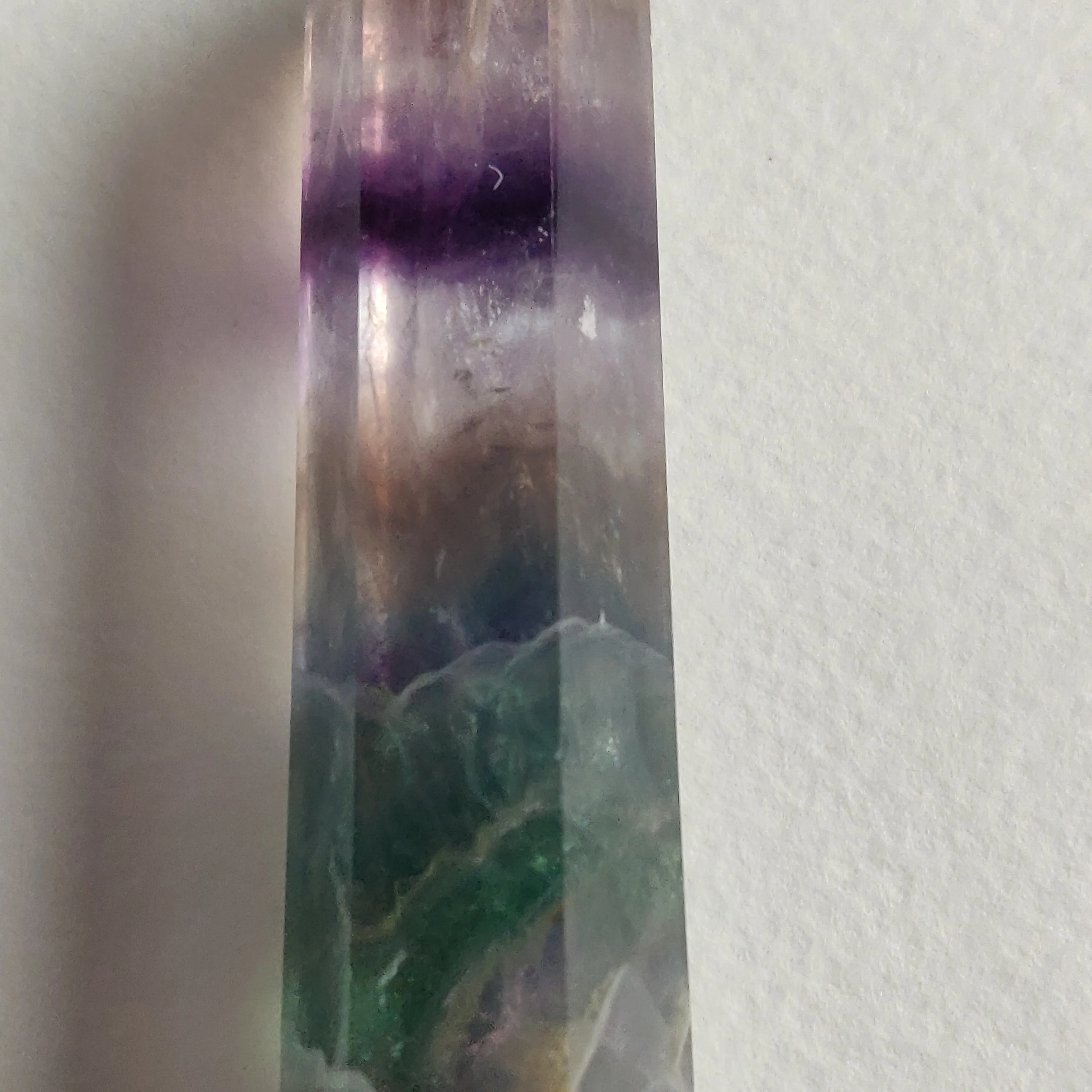 Double Terminated Rainbow Fluorite Point (#5)