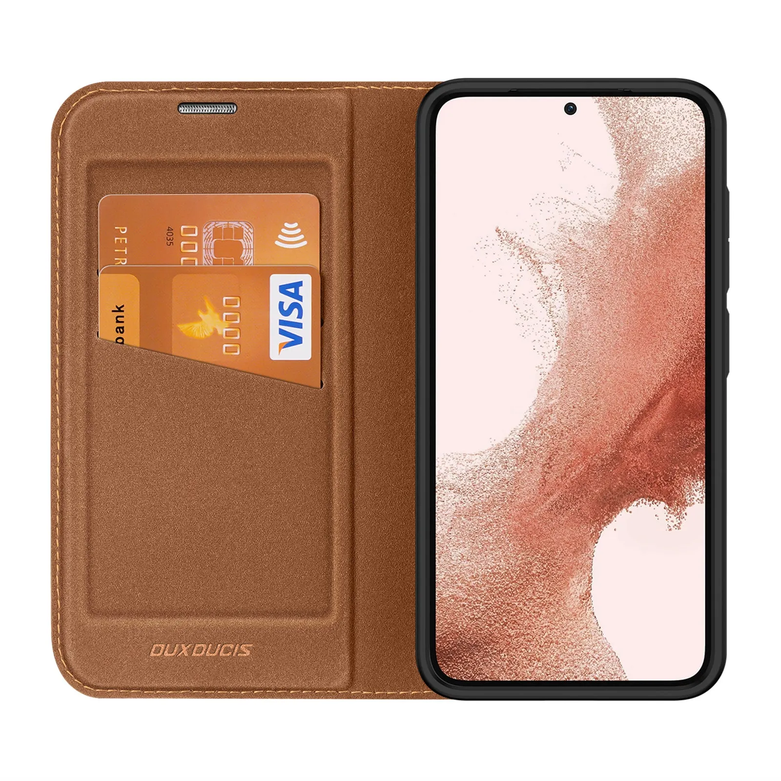 DUX DUCIS Skin X2 Tough Flip Wallet Stand Case for Samsung Galaxy S23  (Plus) - Brown