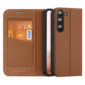 DUX DUCIS Skin X2 Tough Flip Wallet Stand Case for Samsung Galaxy S23  (Plus) - Brown