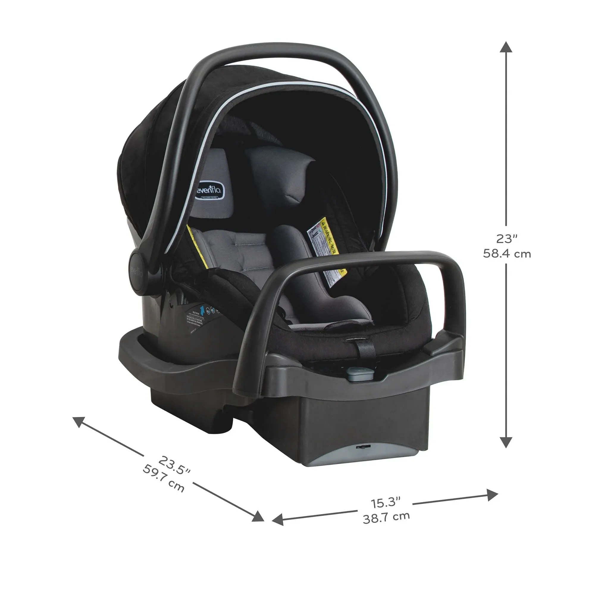 Evenflo Pivot Xpand Travel System with LiteMax Infant Car Seat - Sabino Grey