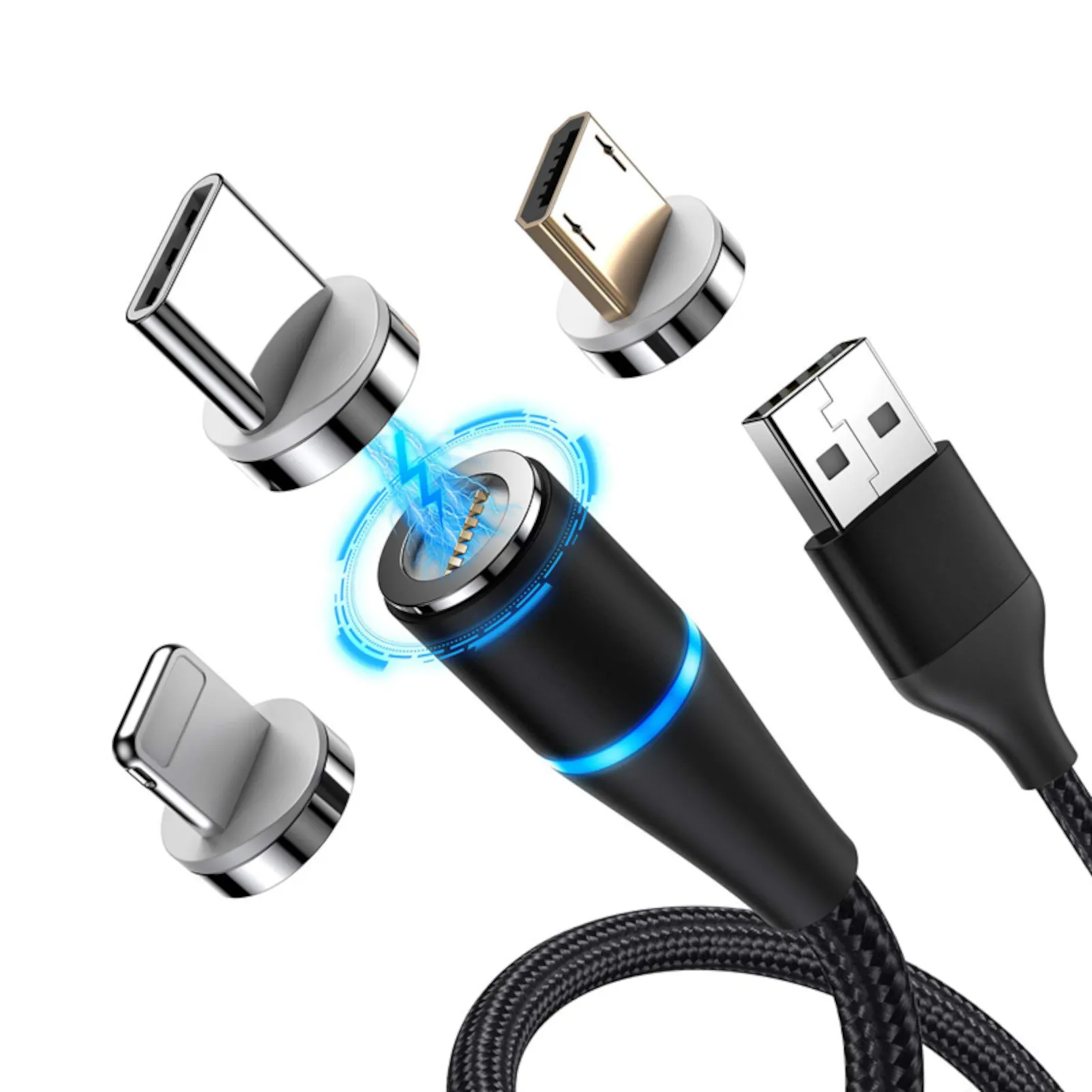 Fast Charging Magnetic Charging & Data Cable - Round Shape