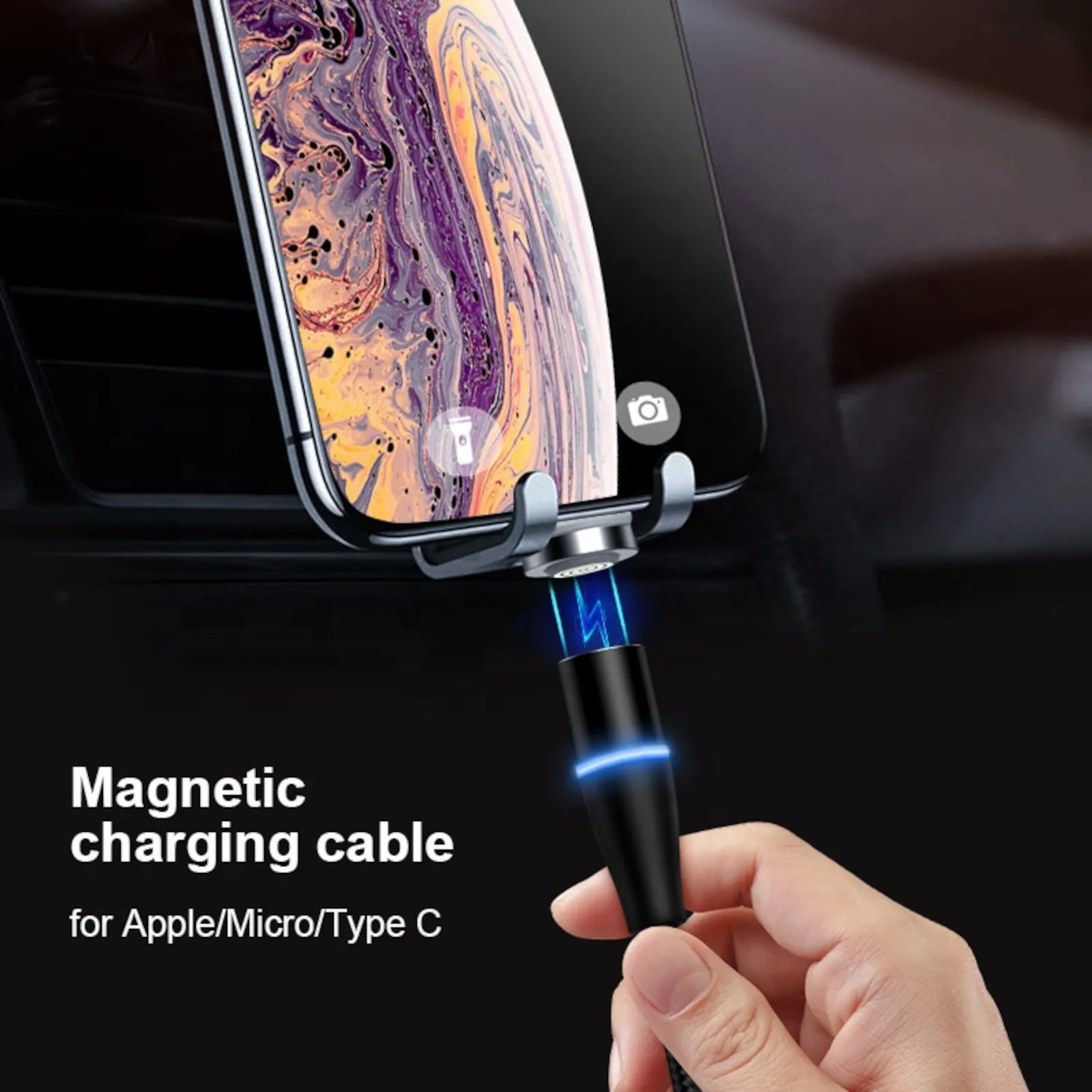 Fast Charging Magnetic Charging & Data Cable - Round Shape