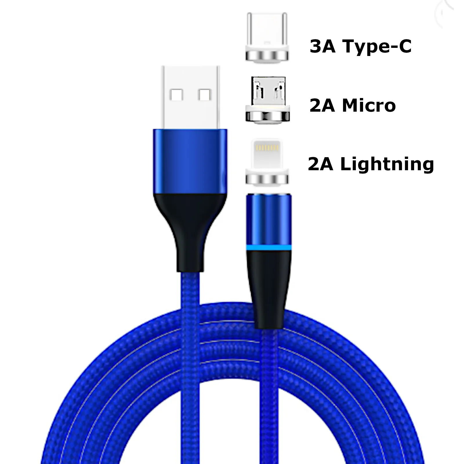 Fast Charging Magnetic Charging & Data Cable - Round Shape