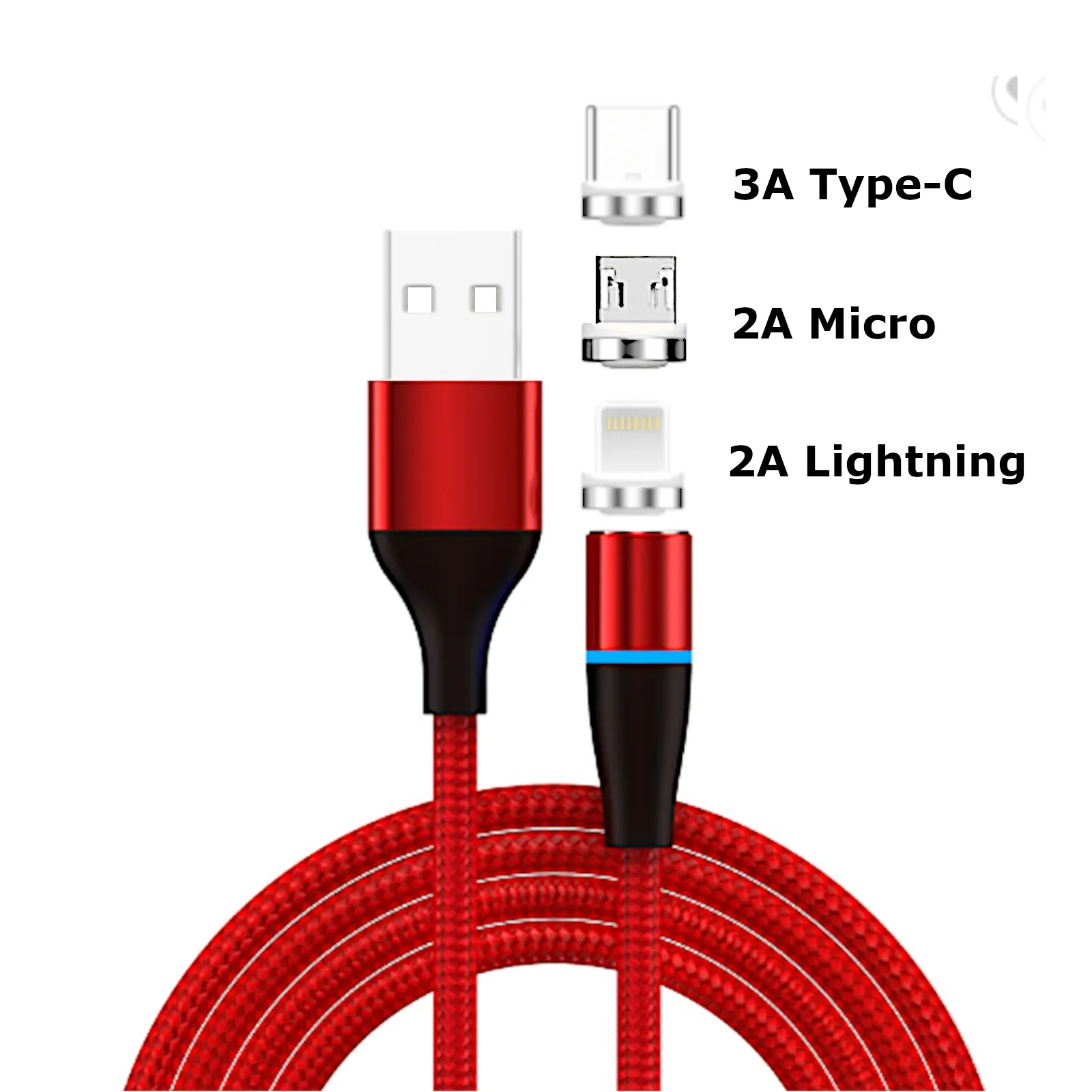 Fast Charging Magnetic Charging & Data Cable - Round Shape