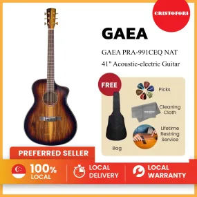 GAEA PRA-991CEQ NAT 41" Acoustic-electric Guitar