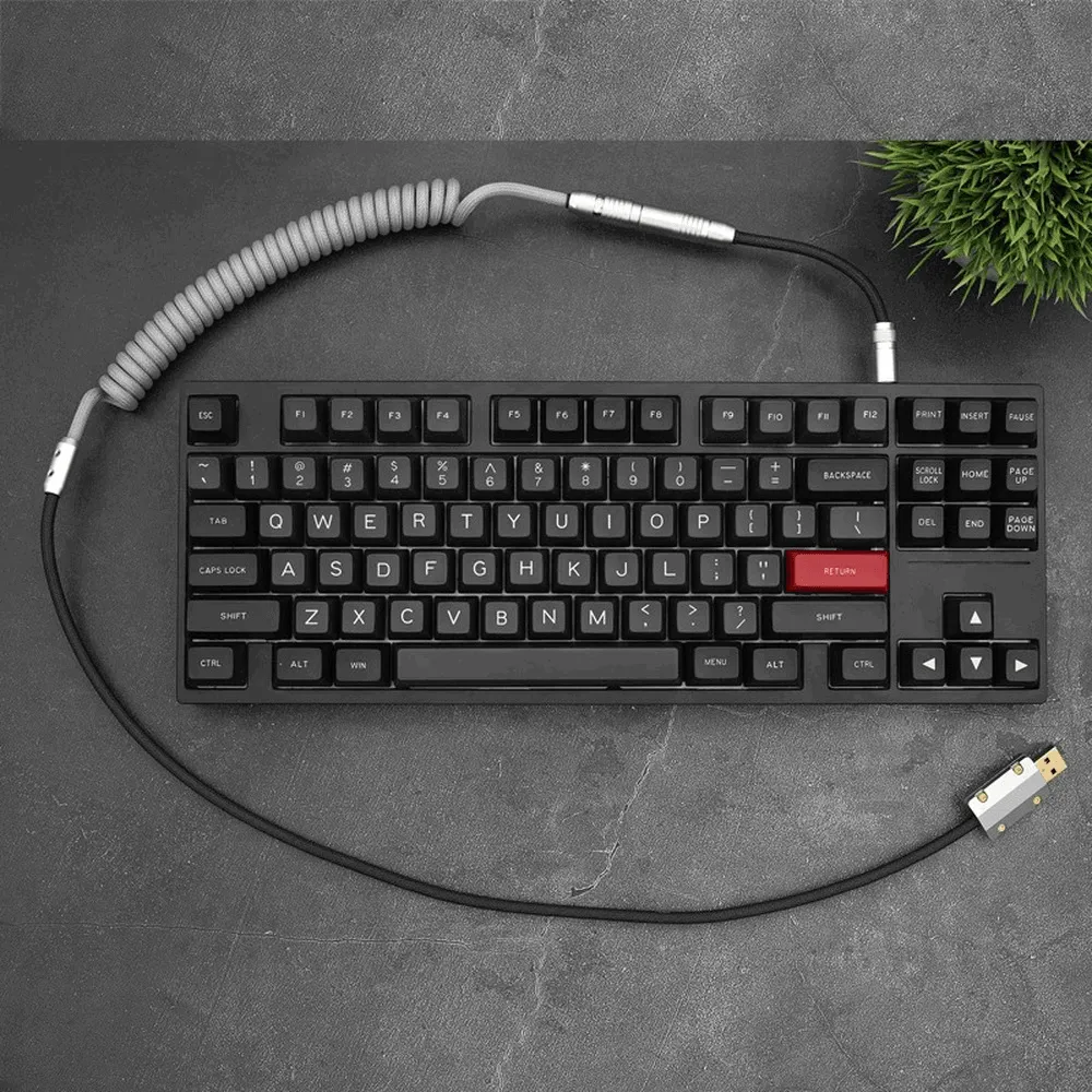 GeekCable Grey Handmade Customized Mechanical Keyboard Data Cable