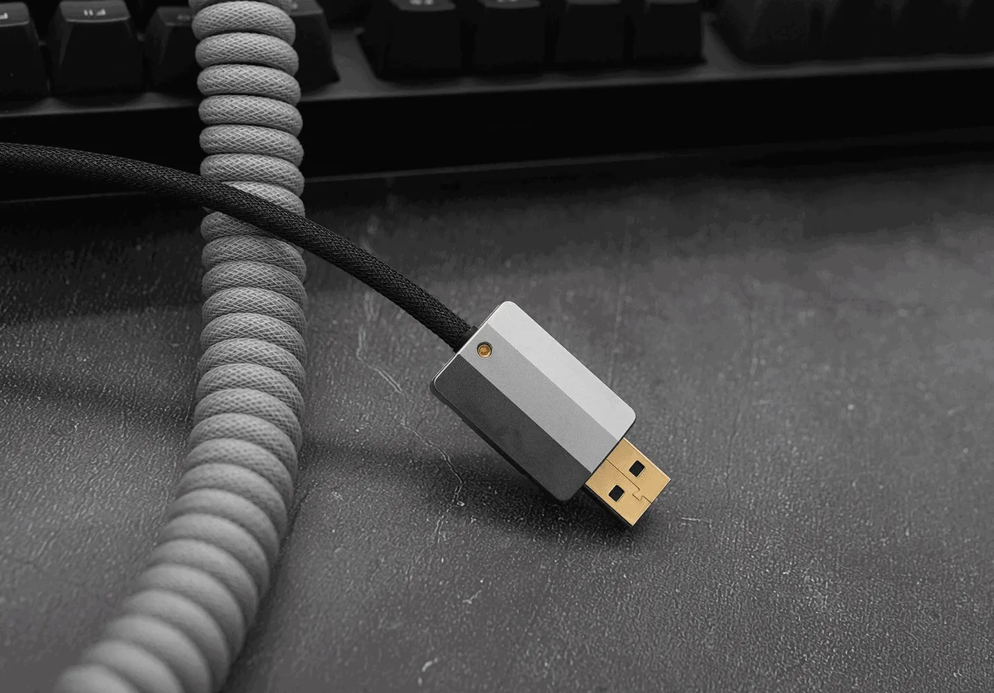 GeekCable Grey Handmade Customized Mechanical Keyboard Data Cable