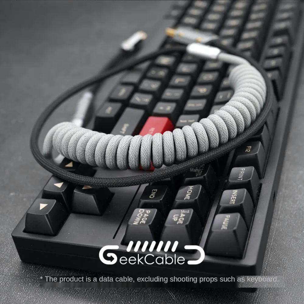 GeekCable Grey Handmade Customized Mechanical Keyboard Data Cable