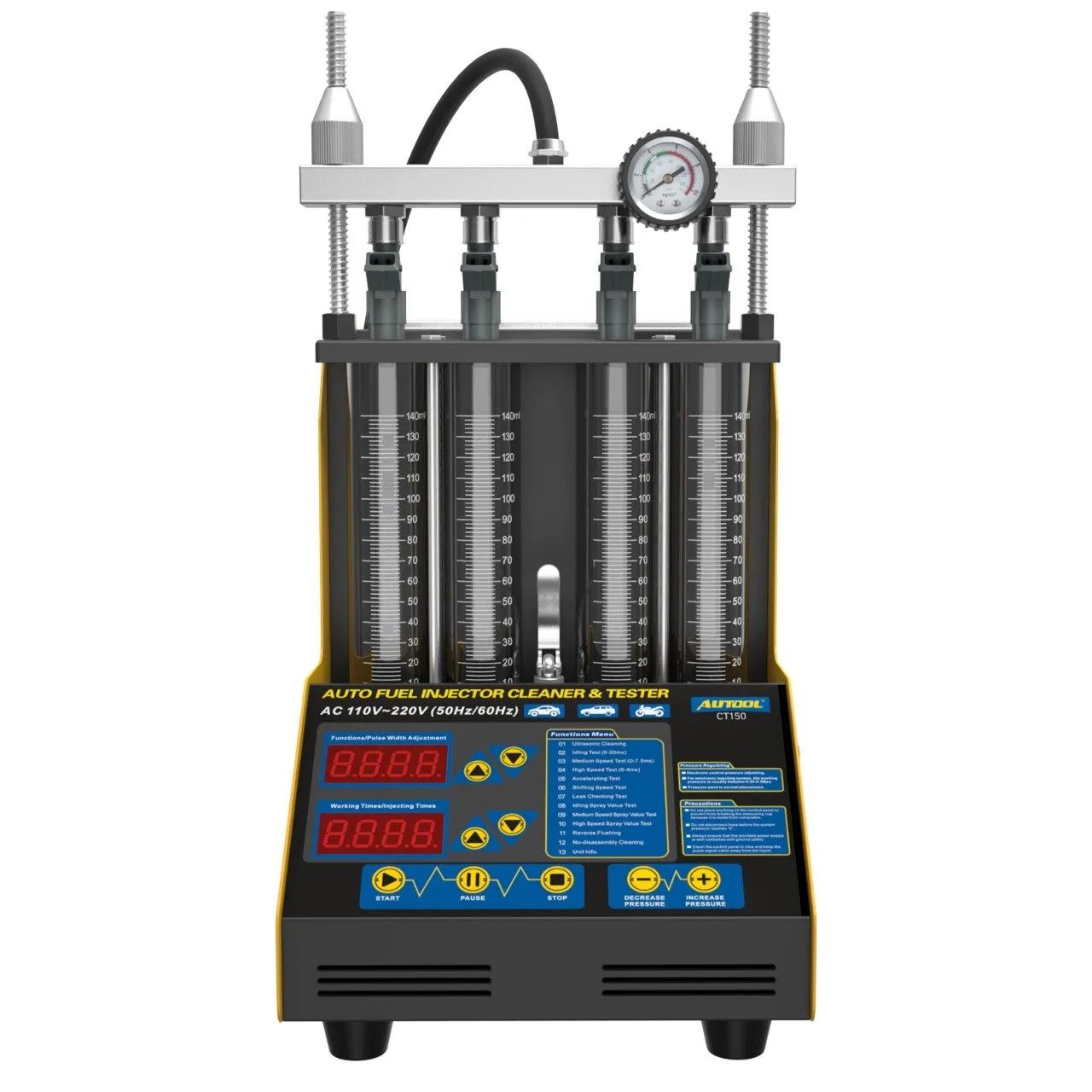 GT-CT150 - Autool Injector Tester Bench Ultrasonic Cleaner 4 Cylinder