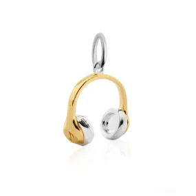 Headphones Charm Gold