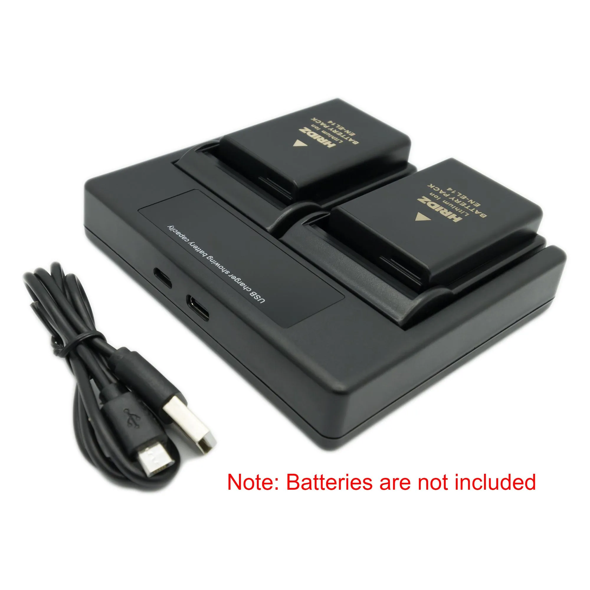 Hridz EN-EL14 Dual Charger For Nikon EN-EL14 Battery