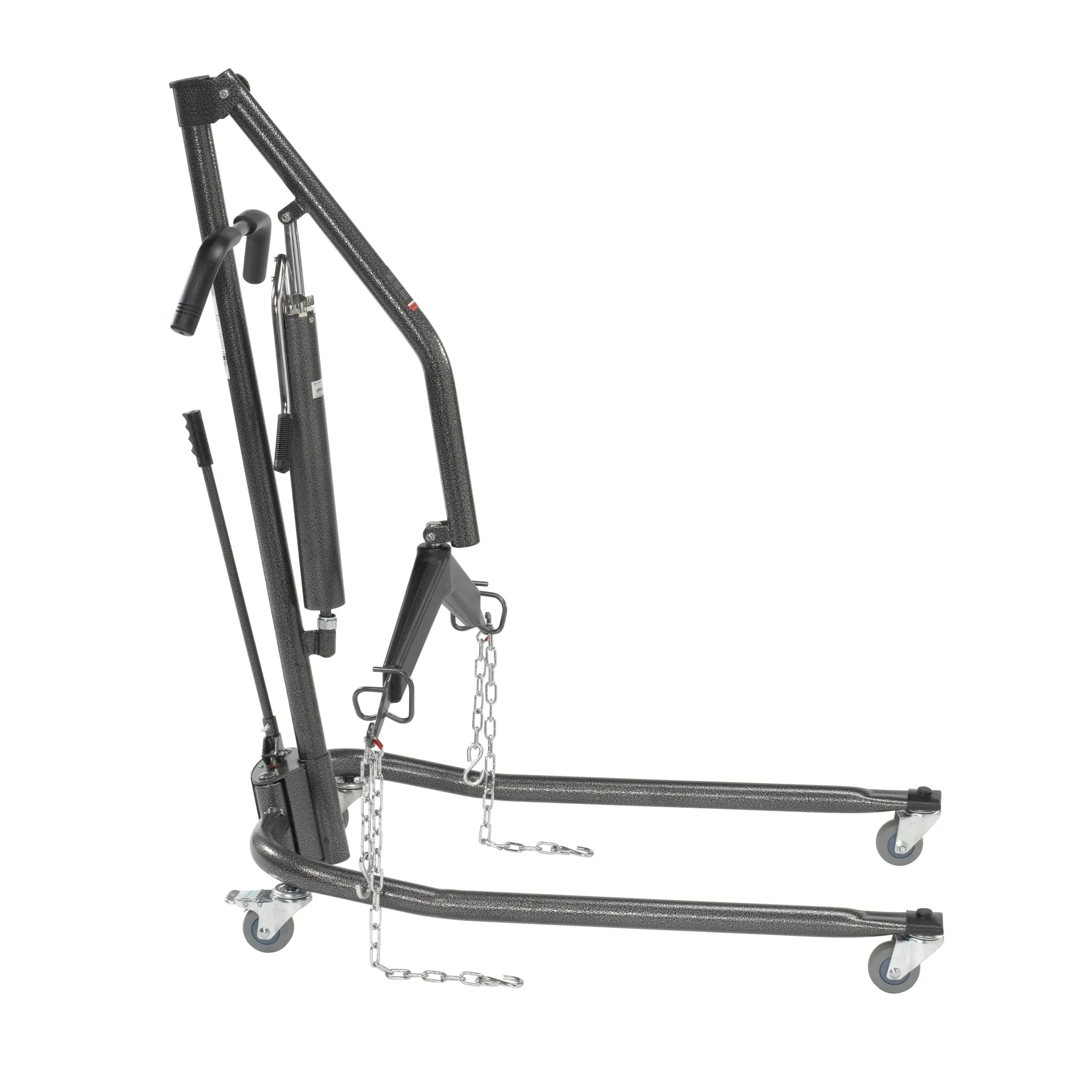 Hydraulic Patient Lift with Six Point Cradle, 3" Casters, Silver Vein