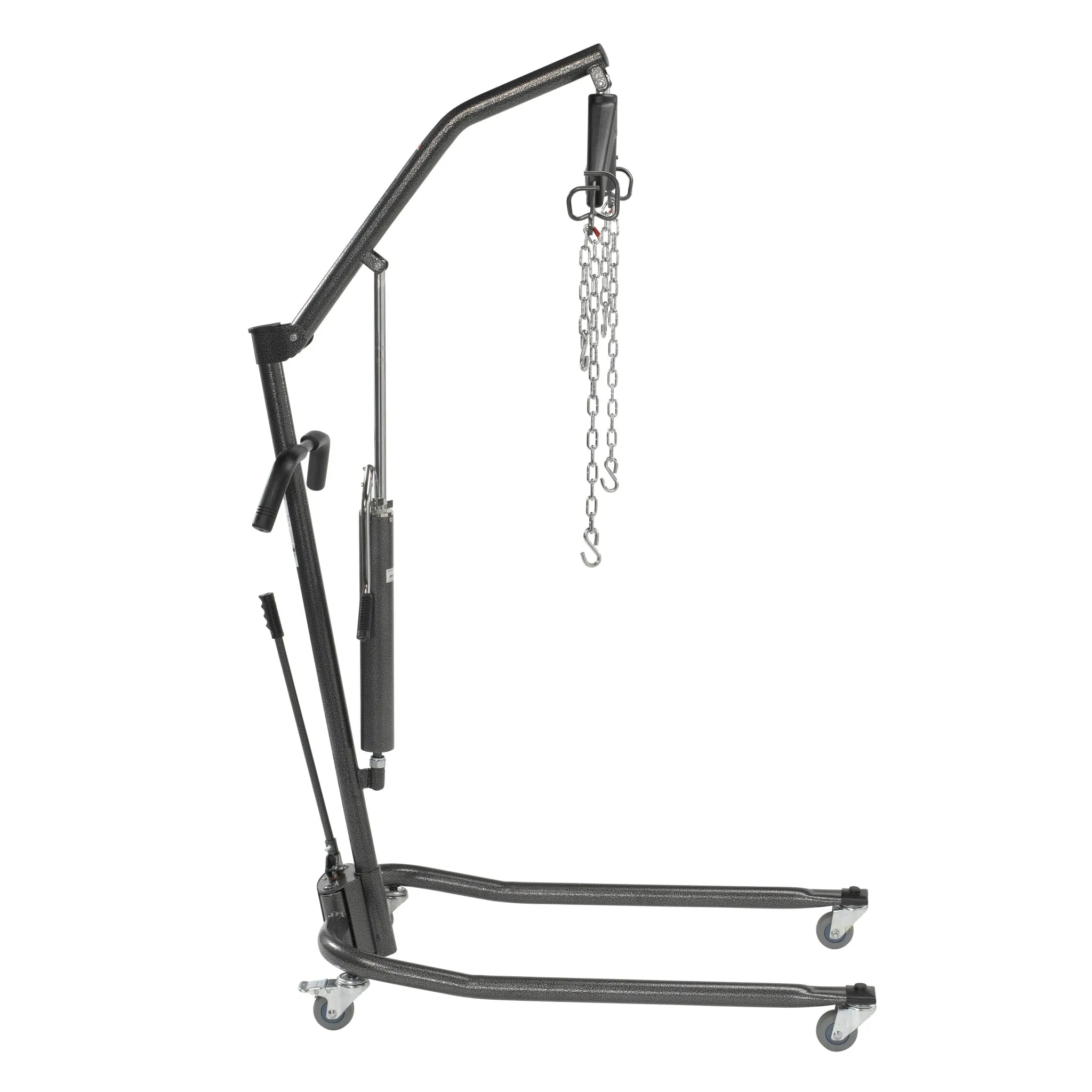 Hydraulic Patient Lift with Six Point Cradle, 3" Casters, Silver Vein