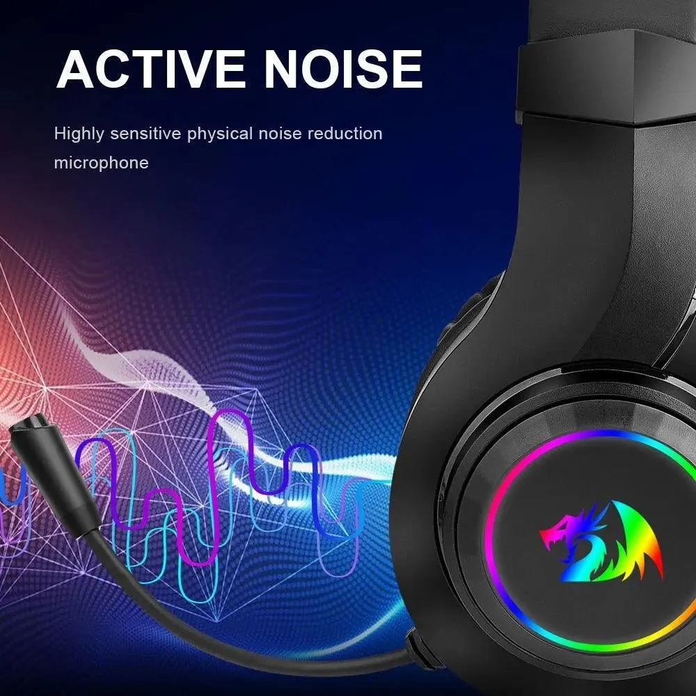 HYLAS H260 RGB Gaming Headphones with Surround Sound and Noise-Canceling Mic for Ultimate Gaming Experience