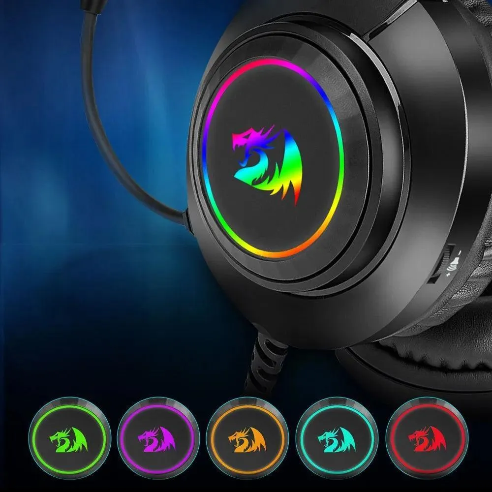 HYLAS H260 RGB Gaming Headphones with Surround Sound and Noise-Canceling Mic for Ultimate Gaming Experience