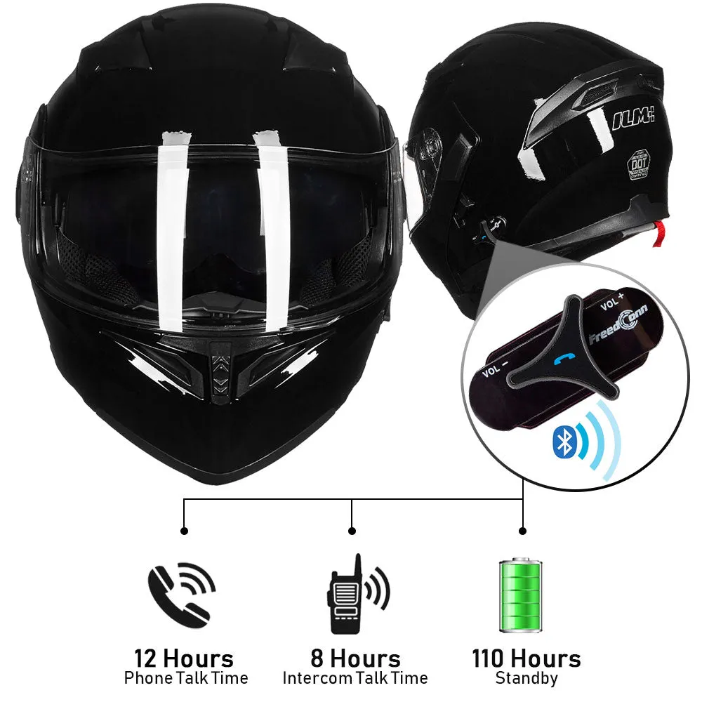 ILM Modular Flip up Full Face Bluetooth Motorcycle Helmet Model 902BT