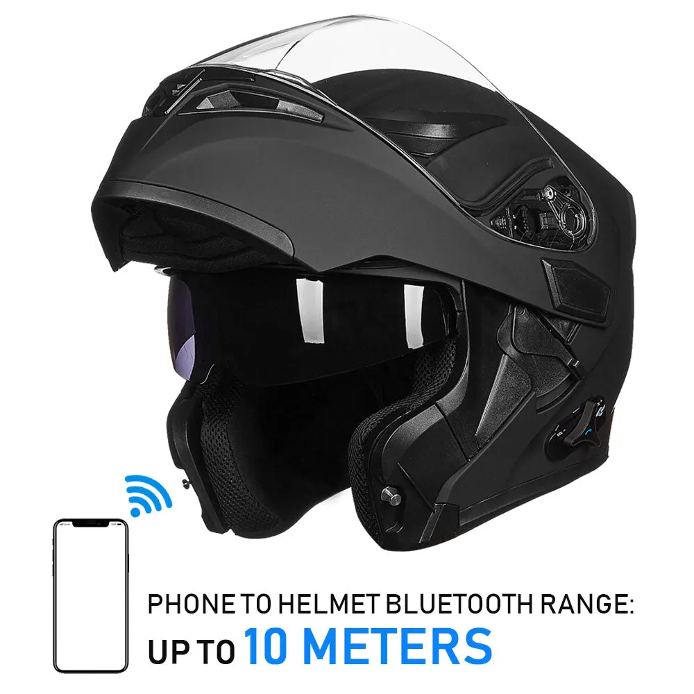 ILM Modular Flip up Full Face Bluetooth Motorcycle Helmet Model 902BT