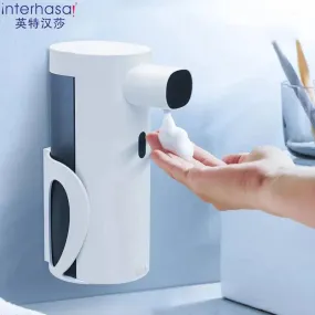 interhasa! Automatic Foam Soap Dispenser 300ML Capaticy Soap Despenser Bathroom Smart Sensor Wahsing Machine with USB Charging