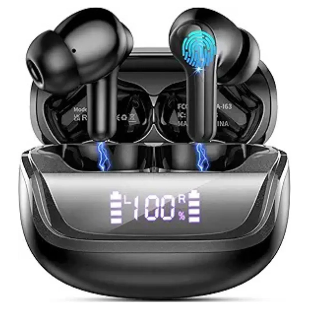 IP7 Waterproof In-Ear Bluetooth 5.4 Headphones W/4 ENC Noise Canceling Mic