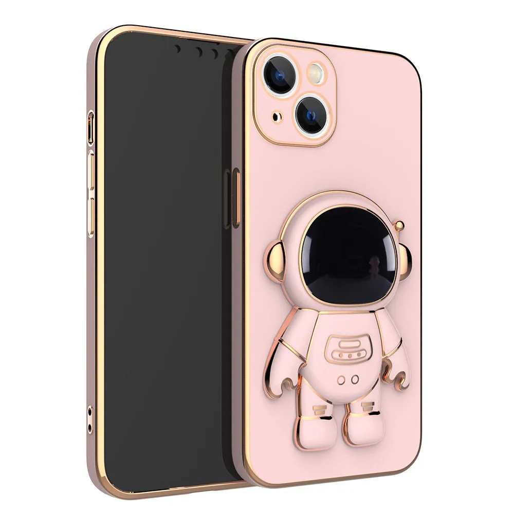 iPhone  Case Plated With Silicone As A Backcover With Astronaut Stand