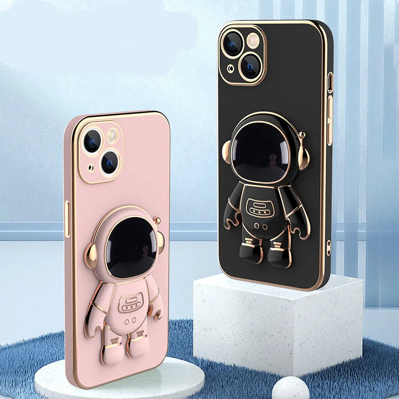 iPhone  Case Plated With Silicone As A Backcover With Astronaut Stand