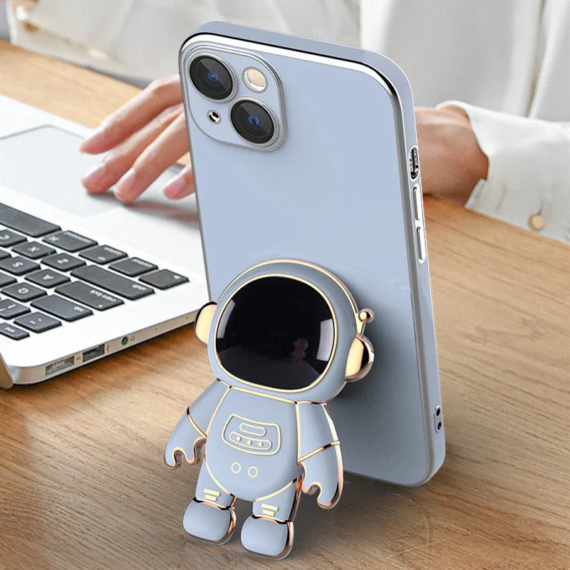 iPhone  Case Plated With Silicone As A Backcover With Astronaut Stand