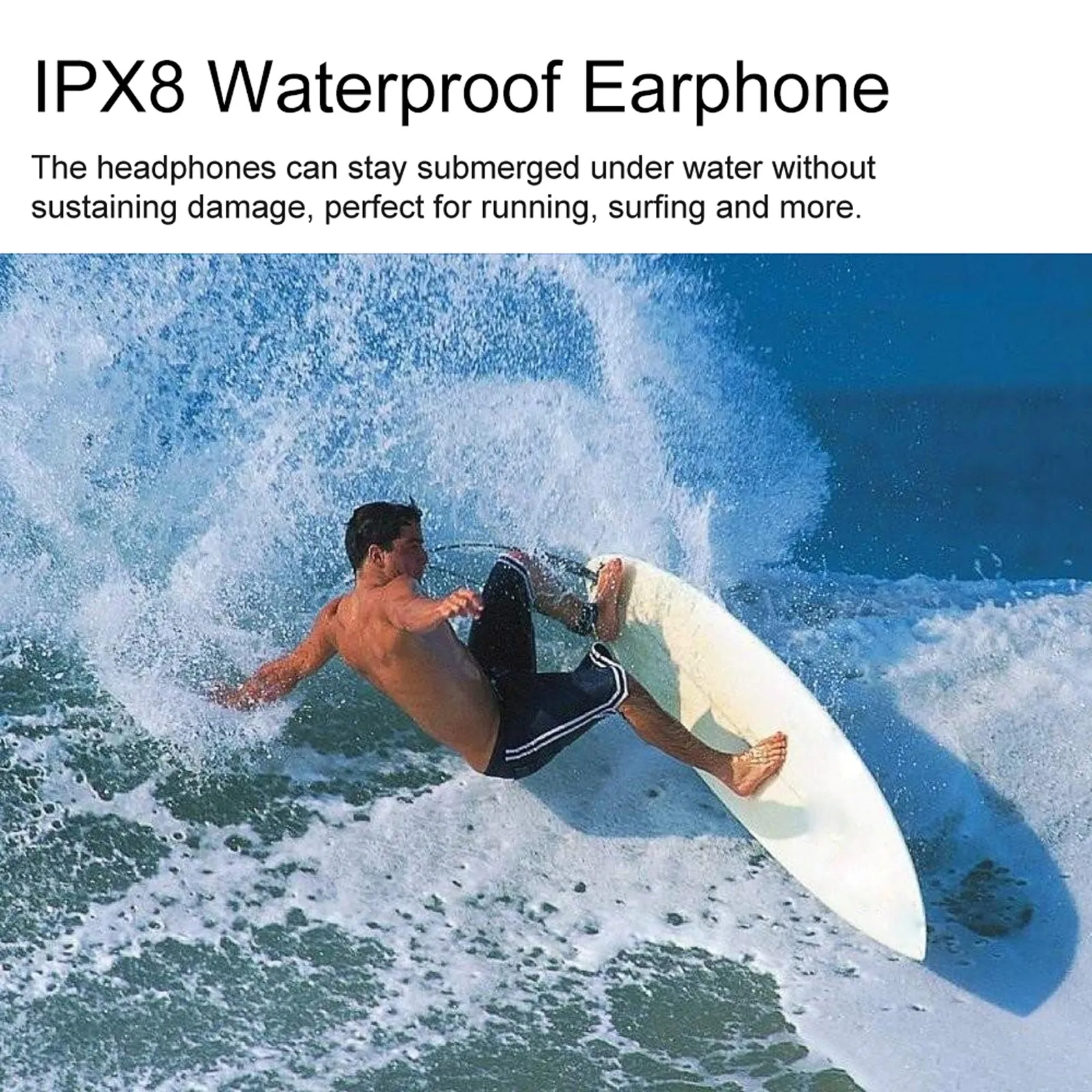 IPX8 Waterproof Bluetooth Headphones