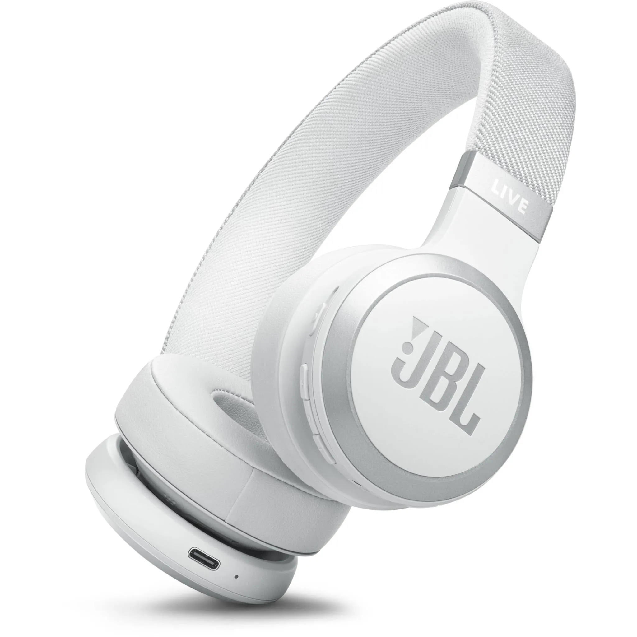 JBL Live 670 Wireless True Adaptive Noise Cancelling On-Ear Headphones (White)