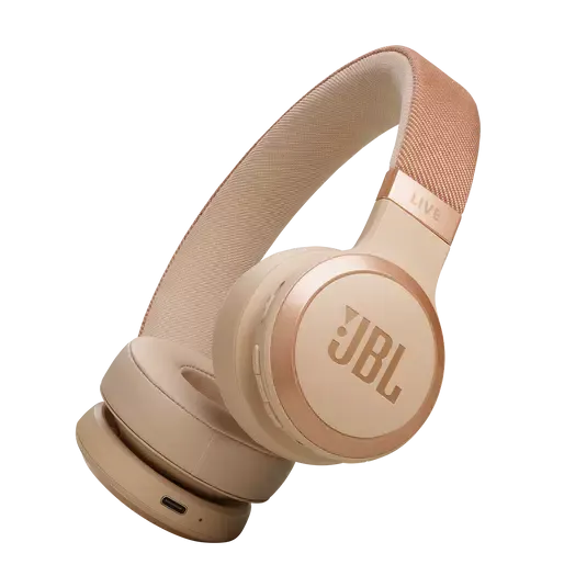 JBL Live 670NC Noise-Cancelling On-Ear Wireless Headphones (Sandstone)