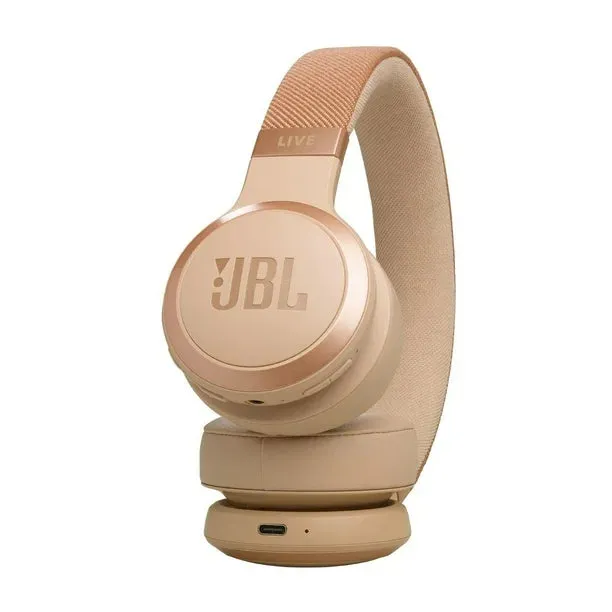 JBL Live 670NC Noise-Cancelling On-Ear Wireless Headphones (Sandstone)