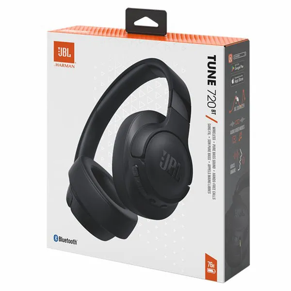 JBL Tune 720BT Over-Ear Wireless Headphones - Black | JBLT720BTBLK