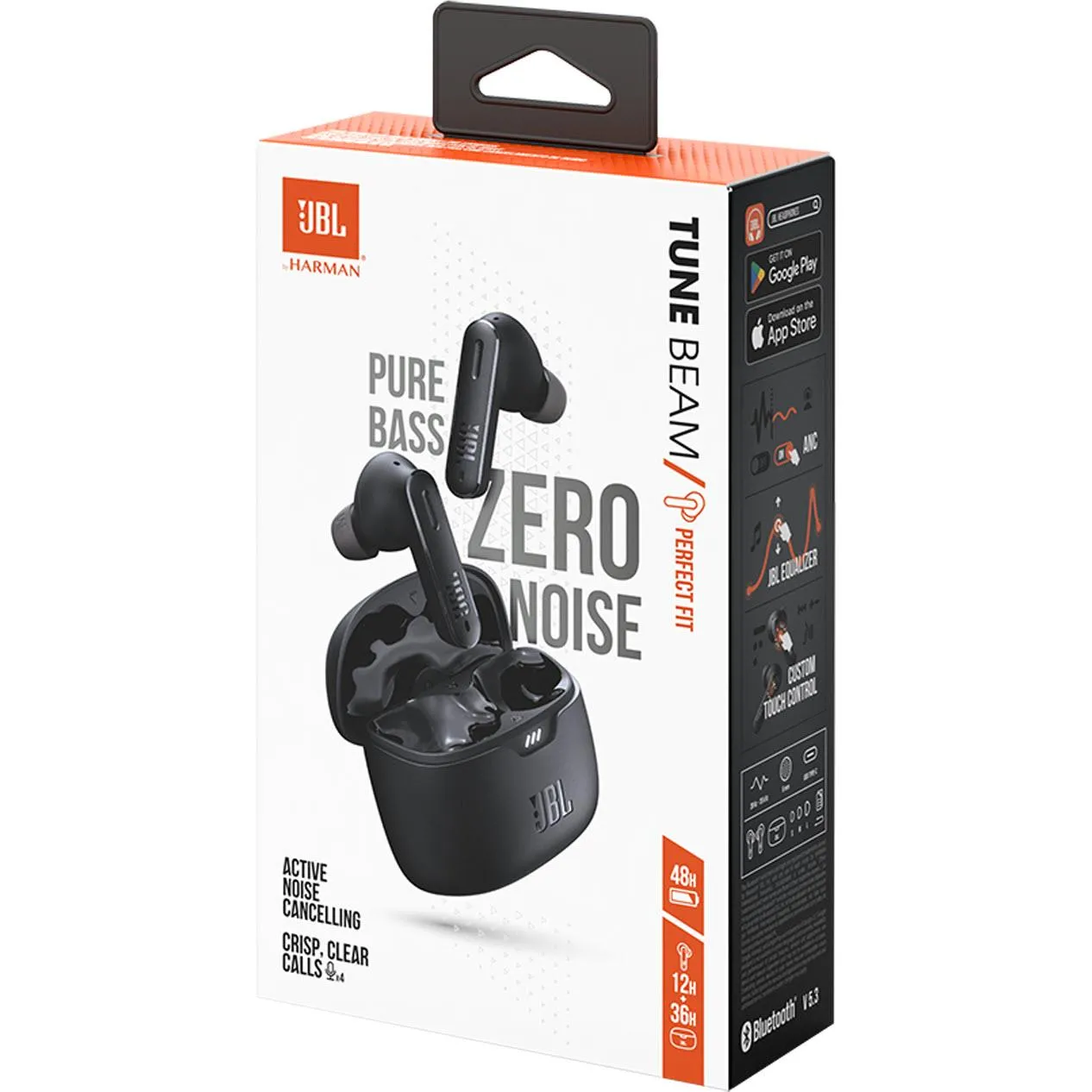 JBL Tune Beam TWS Noise Cancelling In-Ear Headphones (Black)