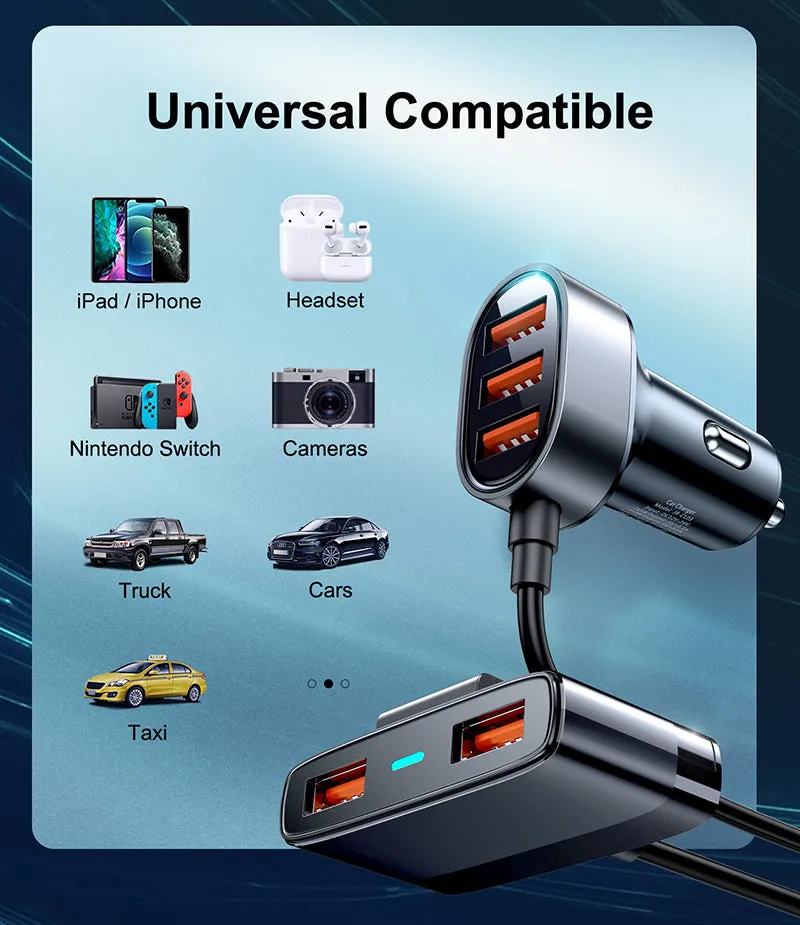 JR-CL03 Multi 5 Ports USB Car Charger