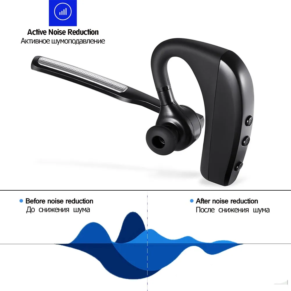 K10 Bluetooth Headset Wireless Earphone Headphones with Mic 10 Hrs talk time handsfree driving for iPhone samsung huawei xiaomi