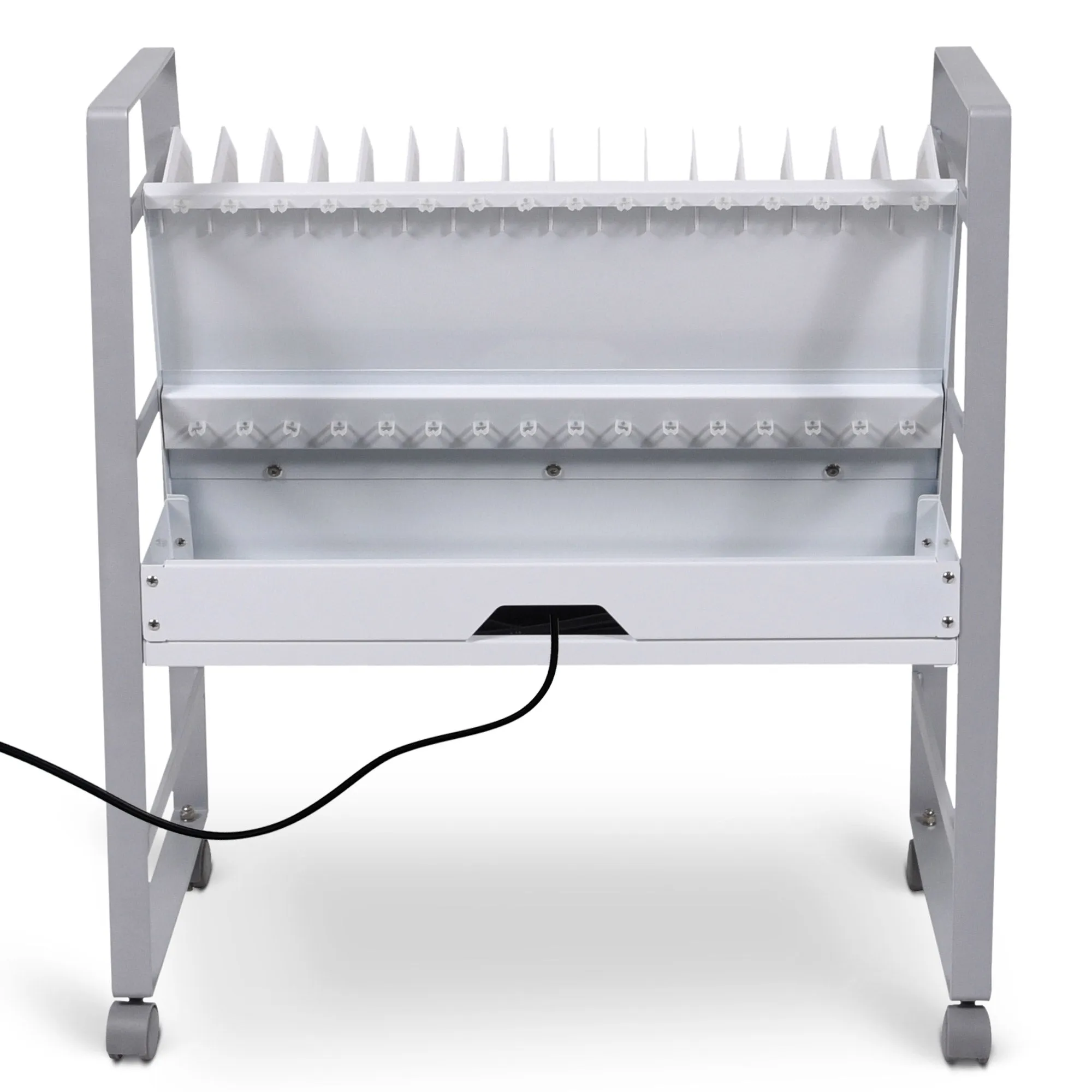 Line Leader Open Charging Cart – Holds Up to 16 Devices - White