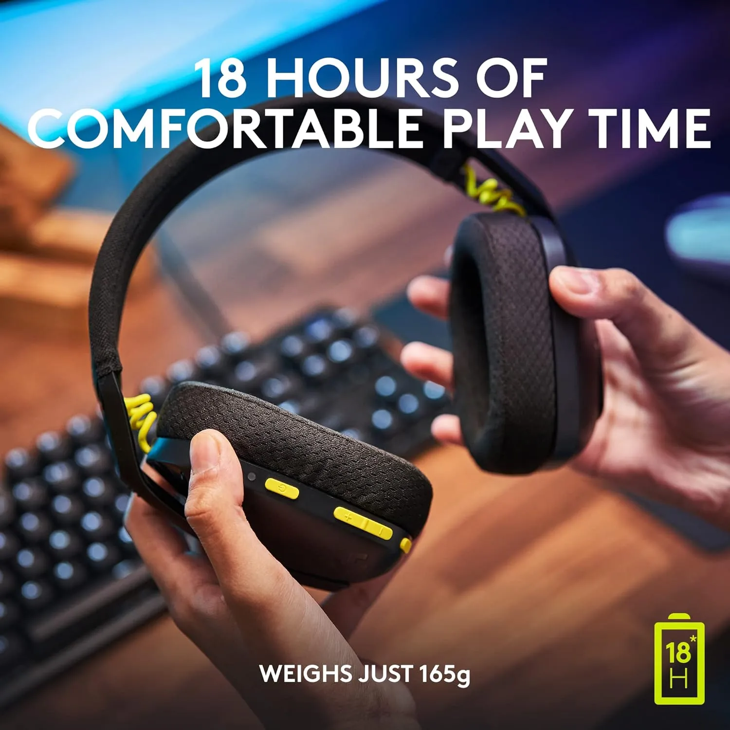 Logitech G435 LIGHTSPEED Wireless Gaming Headset | LightWeight Headset | Over Ear Headphones with Mic