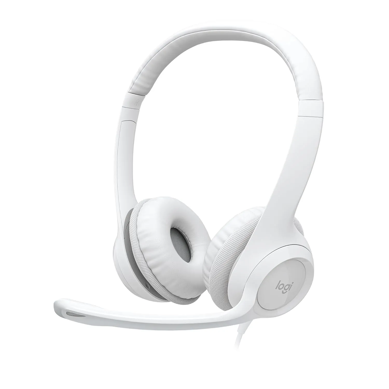 Logitech H390 Wired Noise Cancelling Headphone White