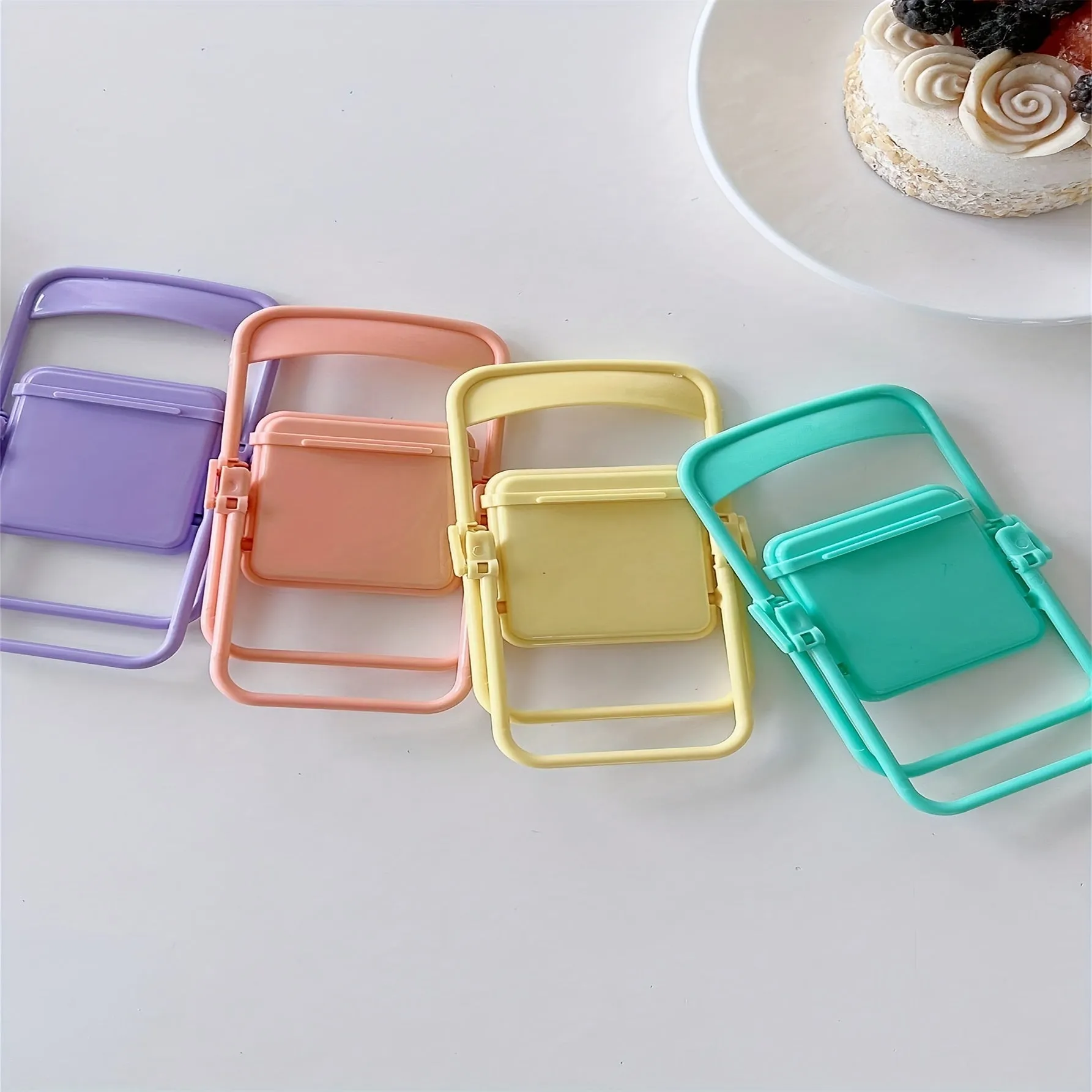 Macaron Color Folding Phone Stand Stylish Desktop Decor