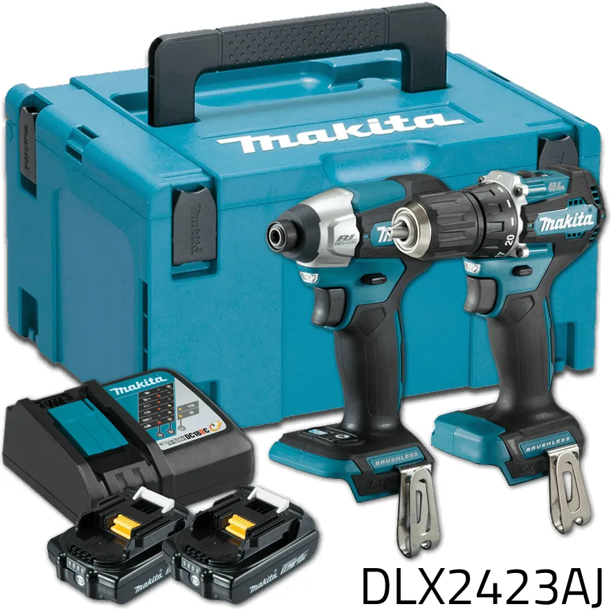 Makita DLX2423AJ 18V Cordless Combo Kit (LXT-Series) [Impact Driver  Hand Drill]