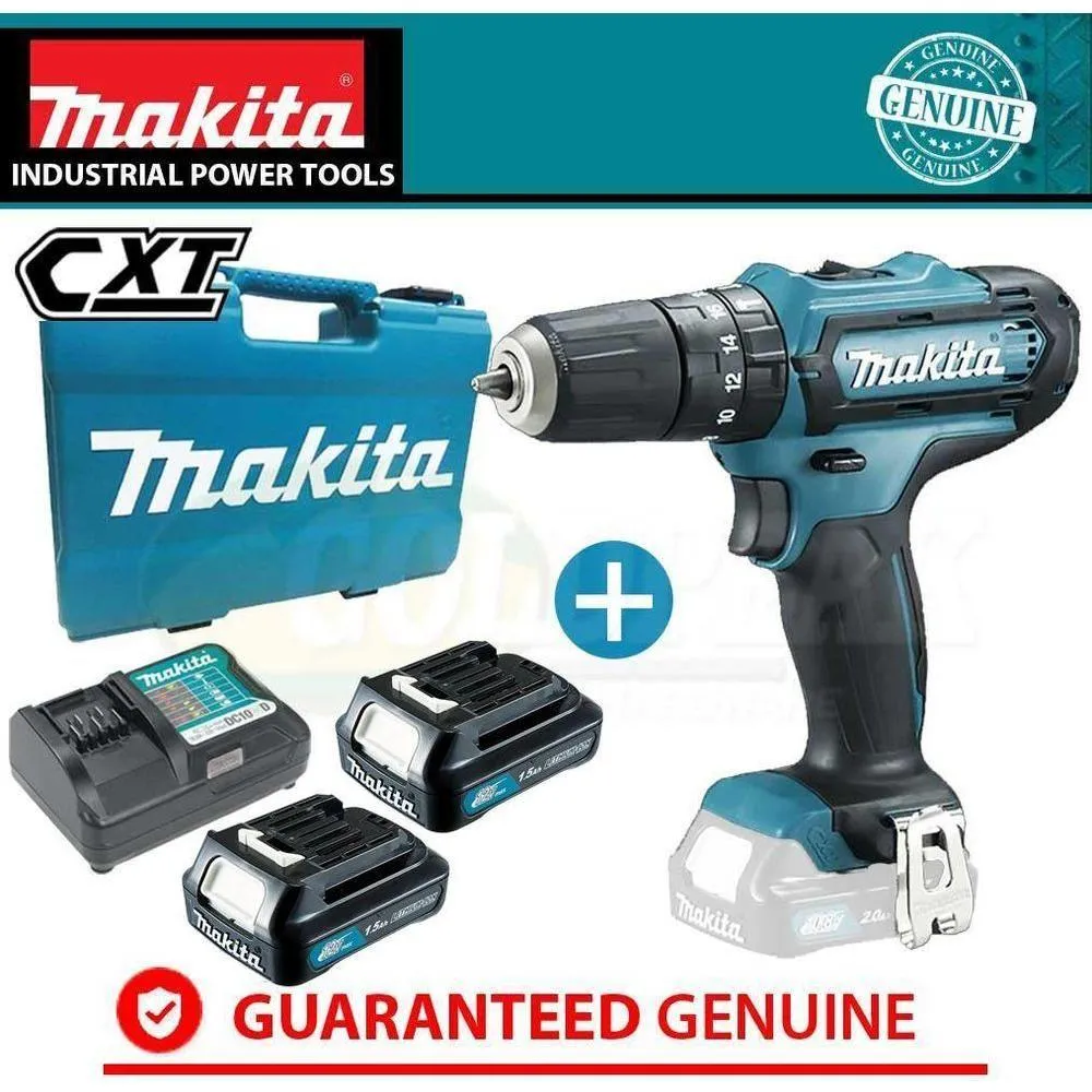 Makita HP331DWYE 12V Cordless Hammer Drill - Driver (CXT-Series)