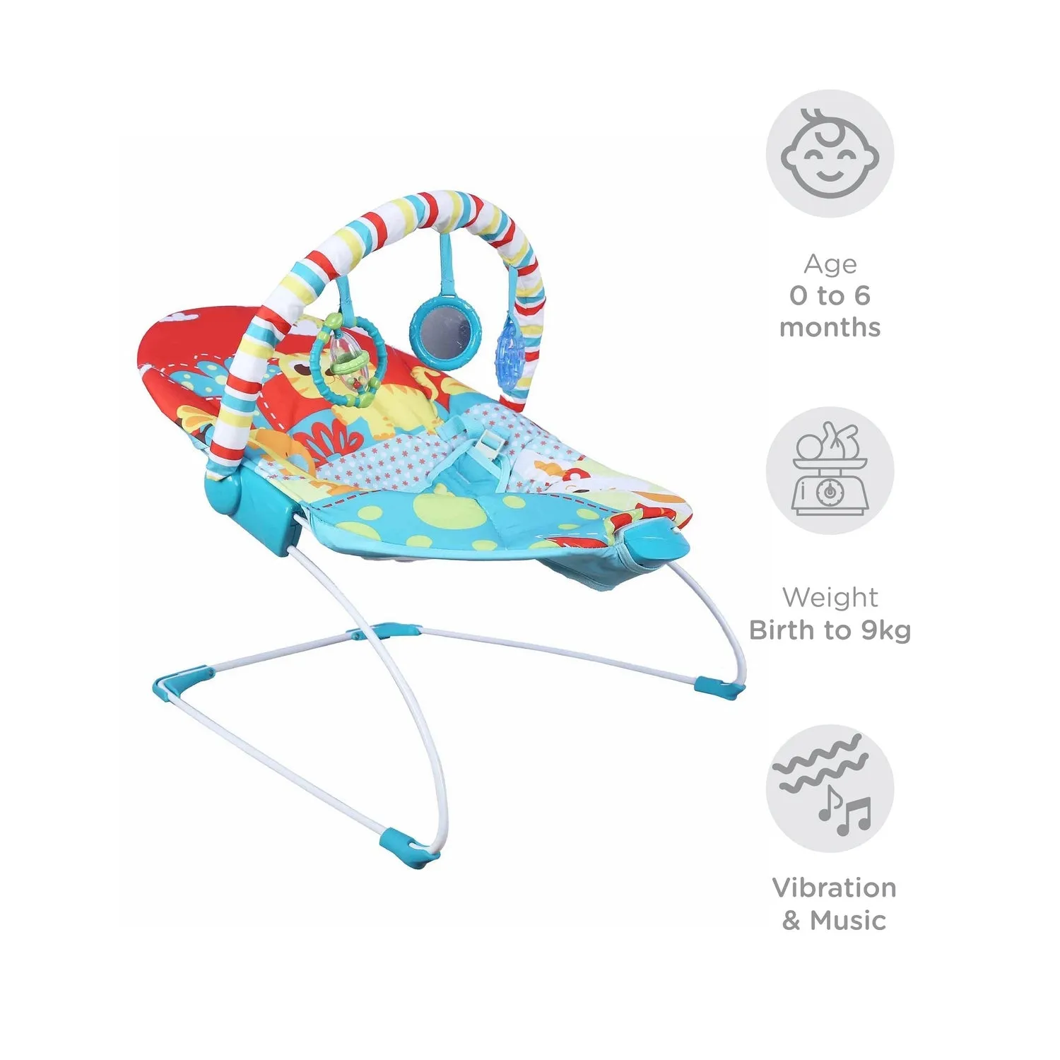 Mastela Soothing Vibration Bouncer (3 to 12 Months) - Distressed Box