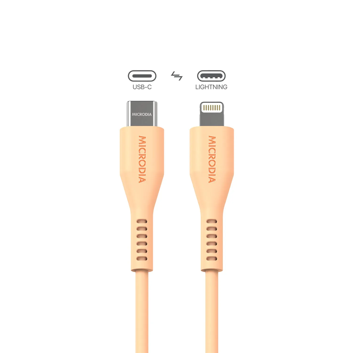 MICRODIA Fruitywire™ Liquid Silicon 60W USB-C to Lightning Charge & Sync Cable Interface USB-C (USB2.0), MFi Lightning Transfer Speed 480Mbps