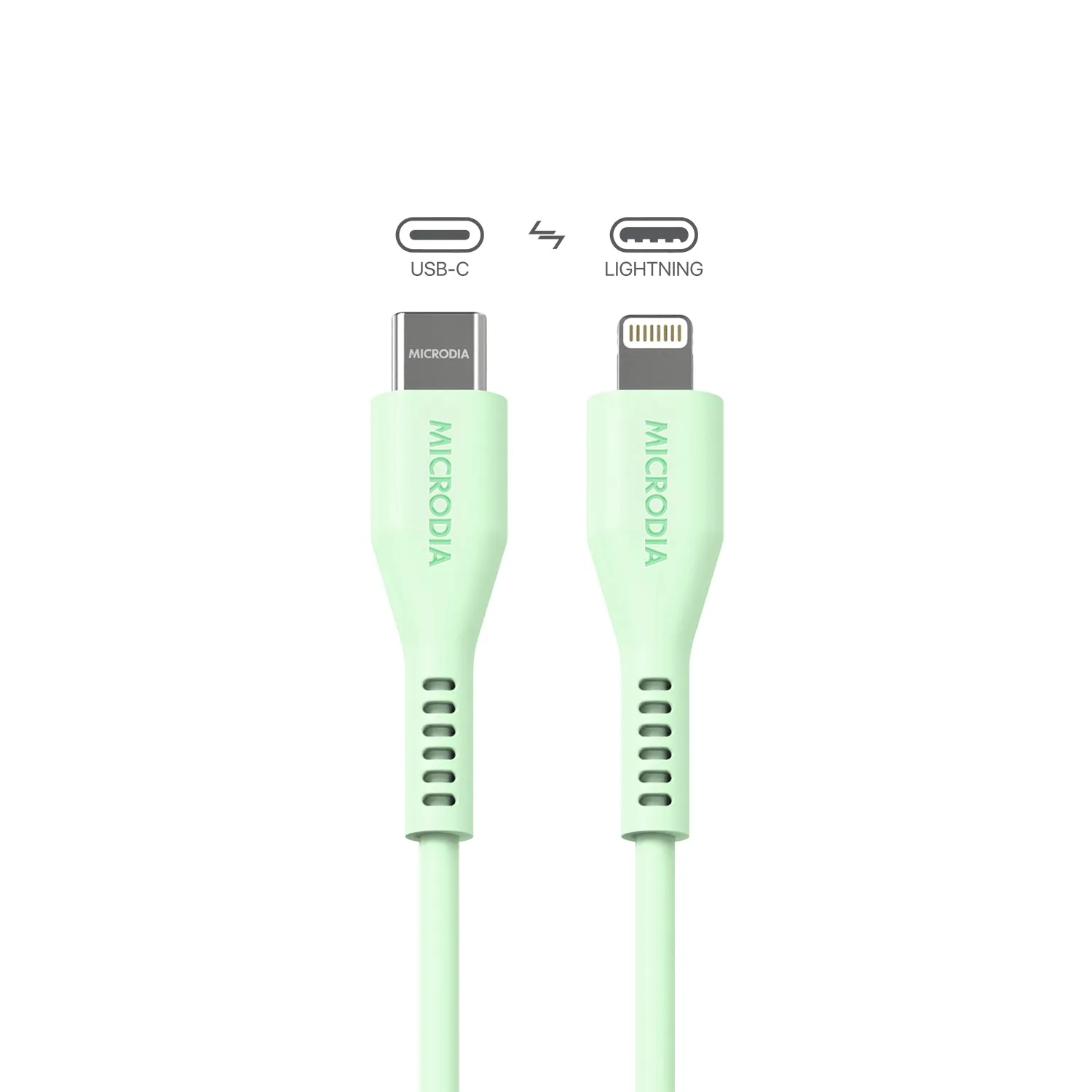 MICRODIA Fruitywire™ Liquid Silicon 60W USB-C to Lightning Charge & Sync Cable Interface USB-C (USB2.0), MFi Lightning Transfer Speed 480Mbps