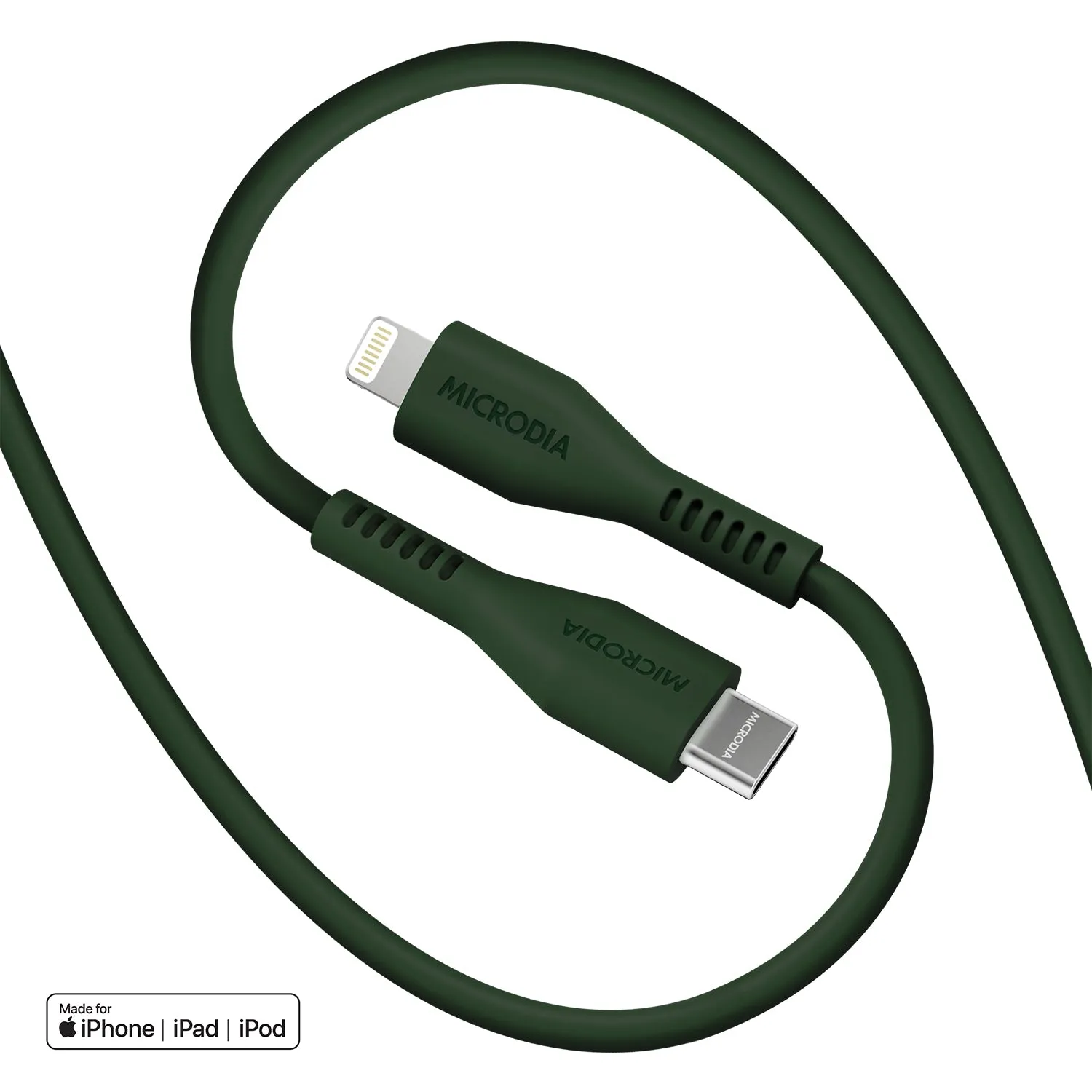 MICRODIA Fruitywire™ Liquid Silicon 60W USB-C to Lightning Charge & Sync Cable Interface USB-C (USB2.0), MFi Lightning Transfer Speed 480Mbps