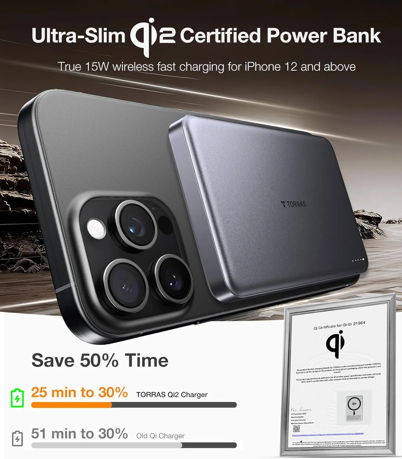 MiniMag Qi2 Ultimate Slim Wireless Power Bank 10k mAh [Unavailable for Some Countries]