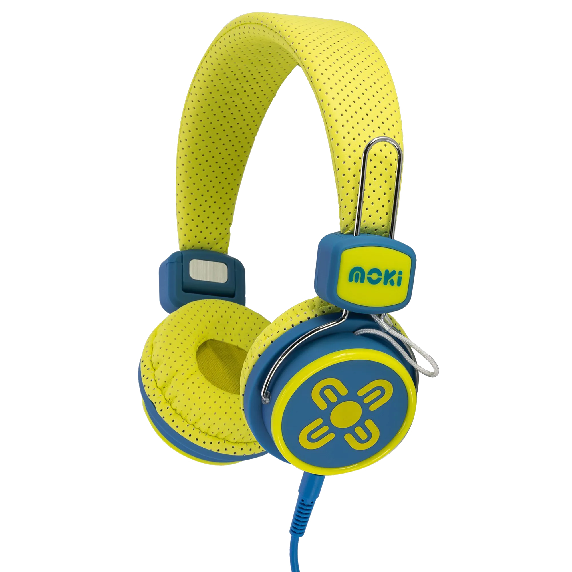 Moki Kid Safe Headphones Volume Limited Over Ear - Yellow/Blue