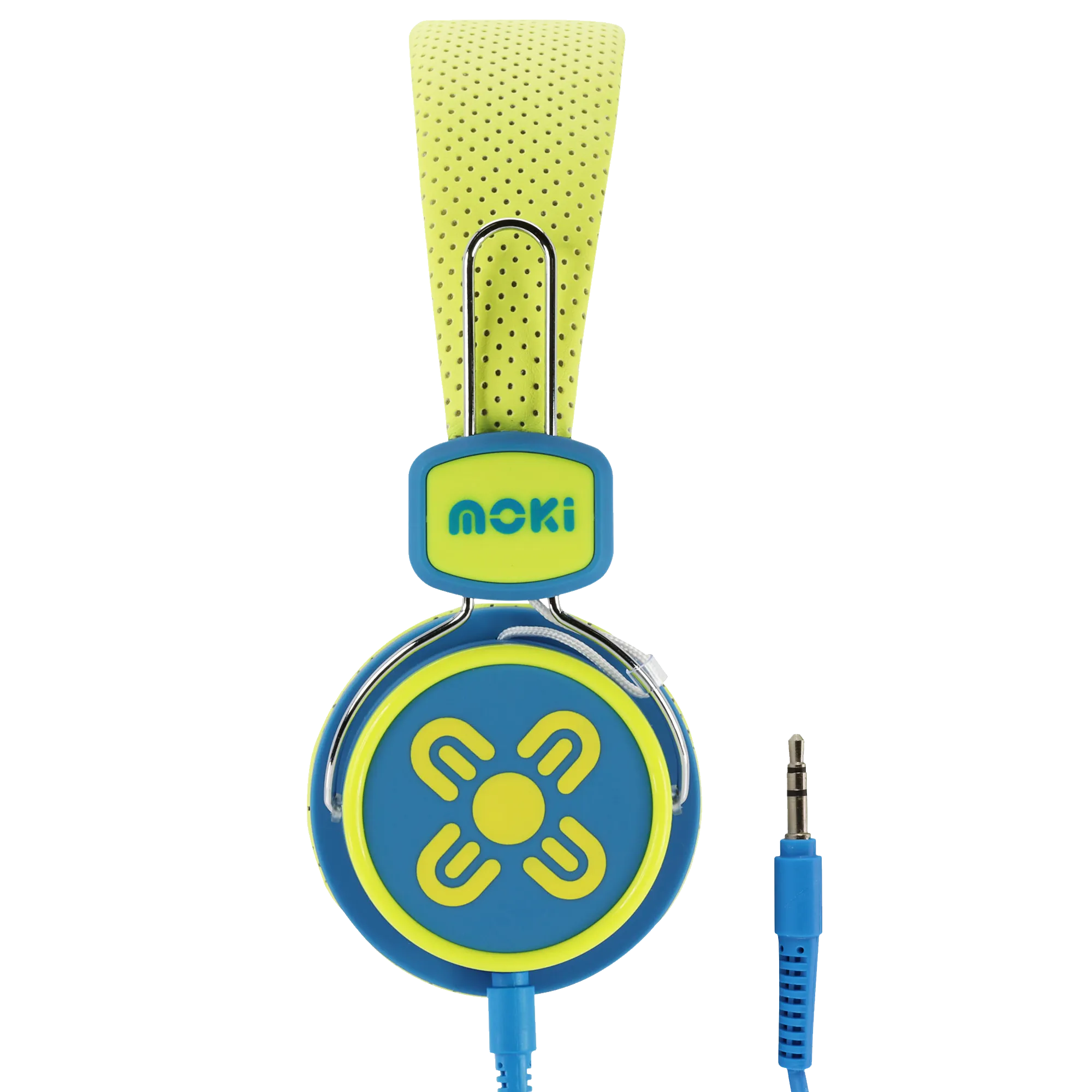 Moki Kid Safe Headphones Volume Limited Over Ear - Yellow/Blue